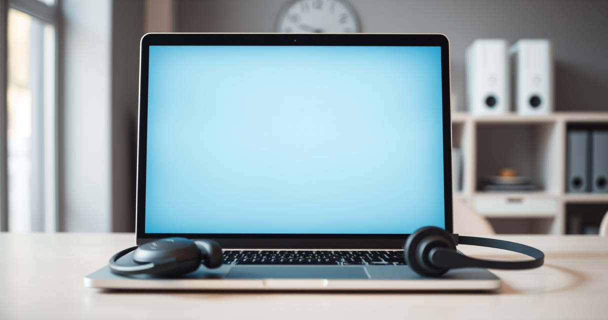 Laptop cu o sesiune de suport la distanță