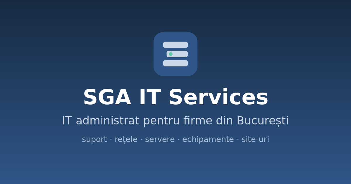 Sga Programma SGA IT Services - Servicii IT Profesionale | Dezvoltare Web & Consultanță